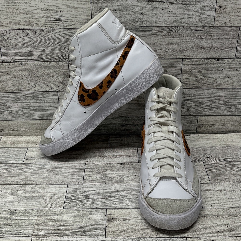 Nike‎ Blazer Leopard Mid Trainers DA8736-101 White Women Size 7